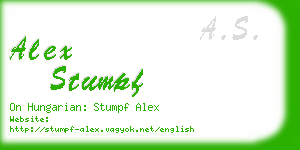 alex stumpf business card